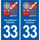 33 Blanquefort blason ville autocollant plaque stickers