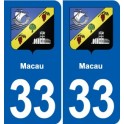 33 Blanquefort blason ville autocollant plaque stickers