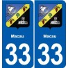 33 Blanquefort blason ville autocollant plaque stickers