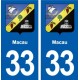 33 Blanquefort blason ville autocollant plaque stickers