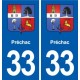 33 Blanquefort blason ville autocollant plaque stickers