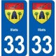 33 Blanquefort blason ville autocollant plaque stickers