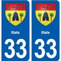 33 Blanquefort blason ville autocollant plaque stickers