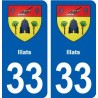 33 Blanquefort blason ville autocollant plaque stickers