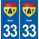 33 Blanquefort blason ville autocollant plaque stickers