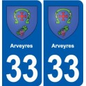 33 Blanquefort blason ville autocollant plaque stickers