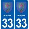 33 Blanquefort blason ville autocollant plaque stickers