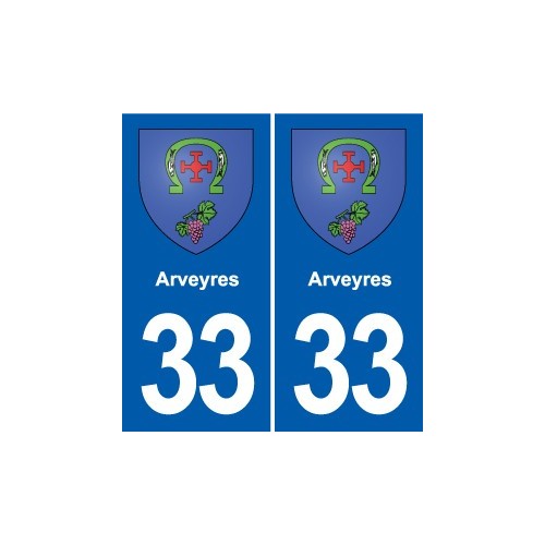 33 Blanquefort blason ville autocollant plaque stickers