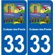 33 Blanquefort blason ville autocollant plaque stickers