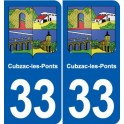 33 Blanquefort blason ville autocollant plaque stickers