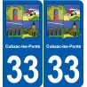 33 Blanquefort blason ville autocollant plaque stickers