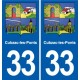 33 Blanquefort blason ville autocollant plaque stickers