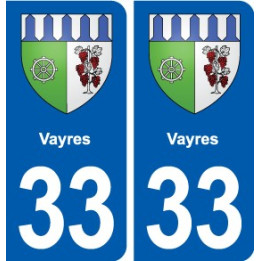 33 Blanquefort blason ville autocollant plaque stickers
