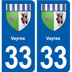 33 Blanquefort blason ville autocollant plaque stickers