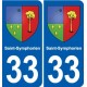 33 Blanquefort blason ville autocollant plaque stickers