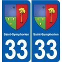 33 Blanquefort blason ville autocollant plaque stickers