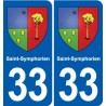 33 Blanquefort blason ville autocollant plaque stickers