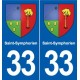 33 Blanquefort blason ville autocollant plaque stickers