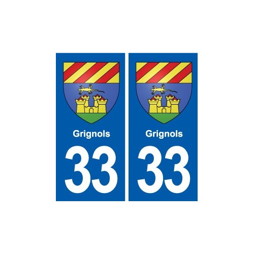 33 Blanquefort blason ville autocollant plaque stickers