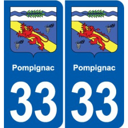 33 Blanquefort blason ville autocollant plaque stickers