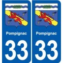 33 Blanquefort blason ville autocollant plaque stickers