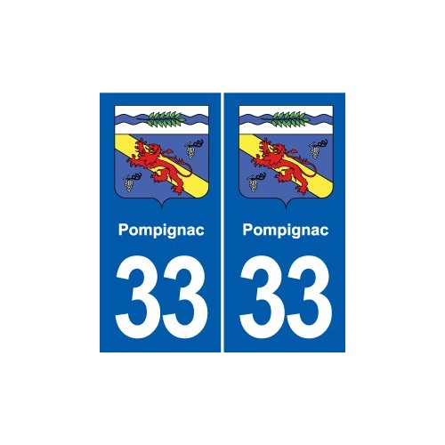 33 Blanquefort blason ville autocollant plaque stickers