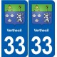 33 Blanquefort blason ville autocollant plaque stickers