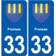 33 Blanquefort blason ville autocollant plaque stickers