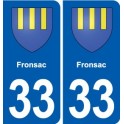 33 Blanquefort blason ville autocollant plaque stickers