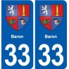 33 Blanquefort blason ville autocollant plaque stickers