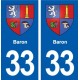 33 Blanquefort blason ville autocollant plaque stickers