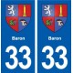 33 Blanquefort blason ville autocollant plaque stickers