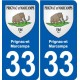33 Blanquefort blason ville autocollant plaque stickers