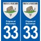 33 Blanquefort blason ville autocollant plaque stickers