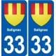 33 Blanquefort blason ville autocollant plaque stickers