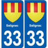 33 Blanquefort blason ville autocollant plaque stickers