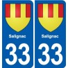 33 Blanquefort blason ville autocollant plaque stickers