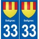 33 Blanquefort blason ville autocollant plaque stickers