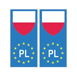 Pologne europe drapeau Autocollant