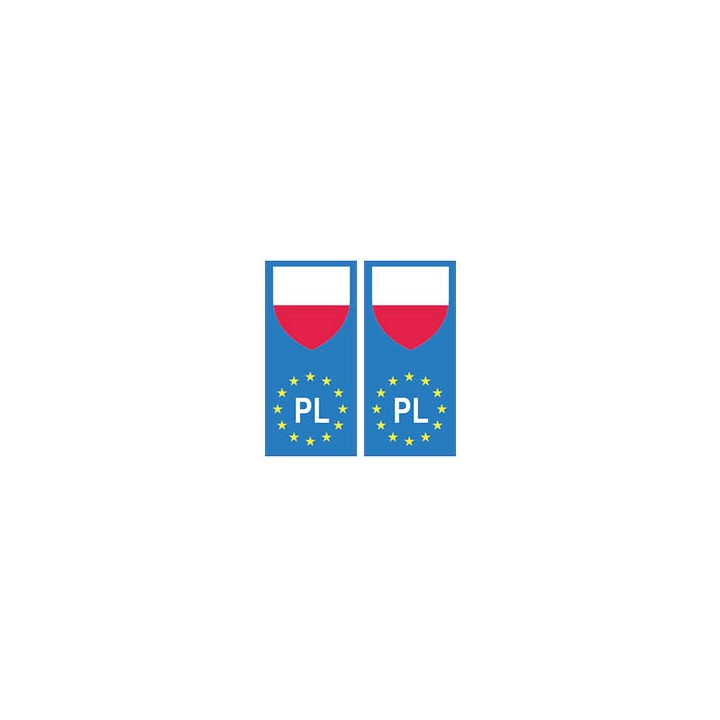 Pologne europe drapeau Autocollant