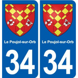 34 Florensac blason ville autocollant plaque stickers