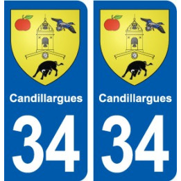 34 Florensac blason ville autocollant plaque stickers