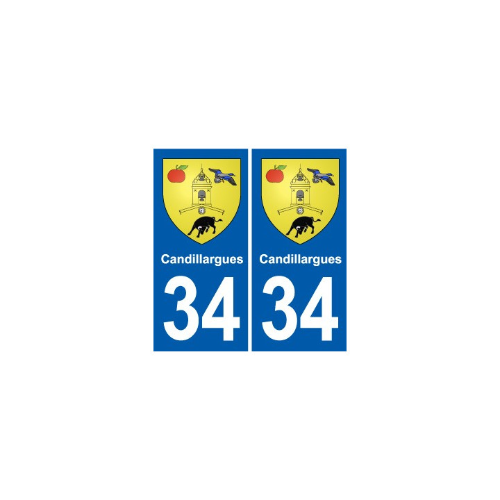 34 Florensac blason ville autocollant plaque stickers