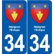 34 Florensac blason ville autocollant plaque stickers