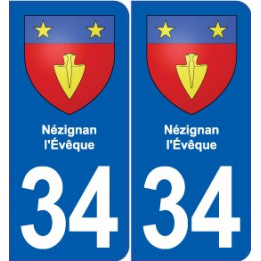 34 Florensac blason ville autocollant plaque stickers