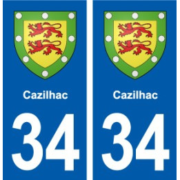 34 Florensac blason ville autocollant plaque stickers
