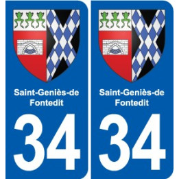 34 Florensac blason ville autocollant plaque stickers
