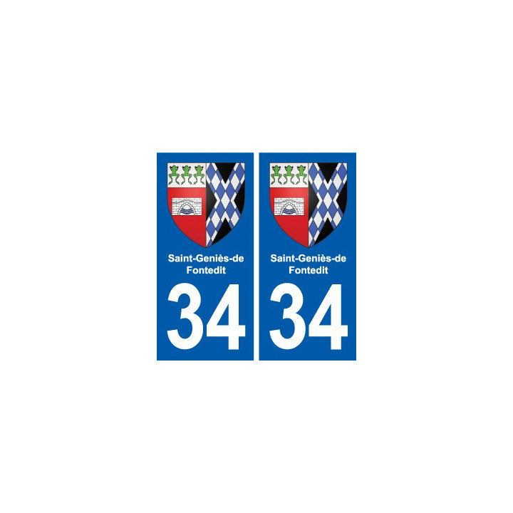 34 Florensac blason ville autocollant plaque stickers