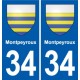 34 Florensac blason ville autocollant plaque stickers