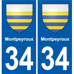 34 Florensac blason ville autocollant plaque stickers
